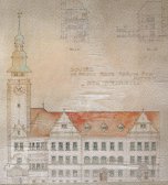 Návrh radnice z roku 1909
